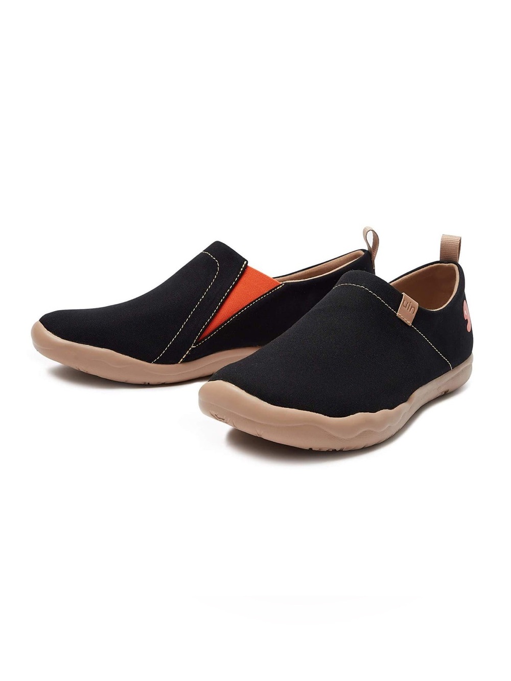 UIN Toledo Slip On Black Canvas Shoes Men Size 9.5